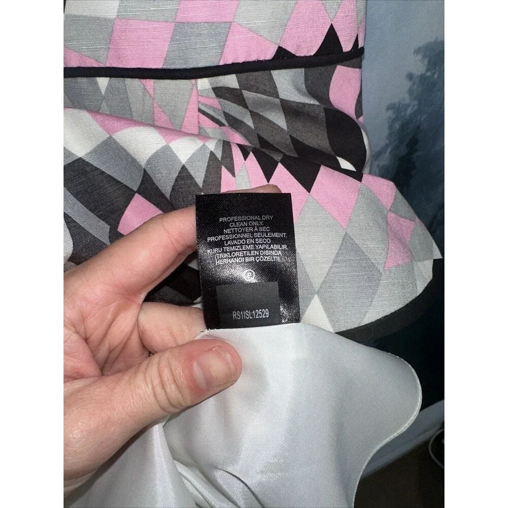 NWT tibi isosceles flare-sleevless illusion 60s style dress sz 6 - Picture 8 of 9